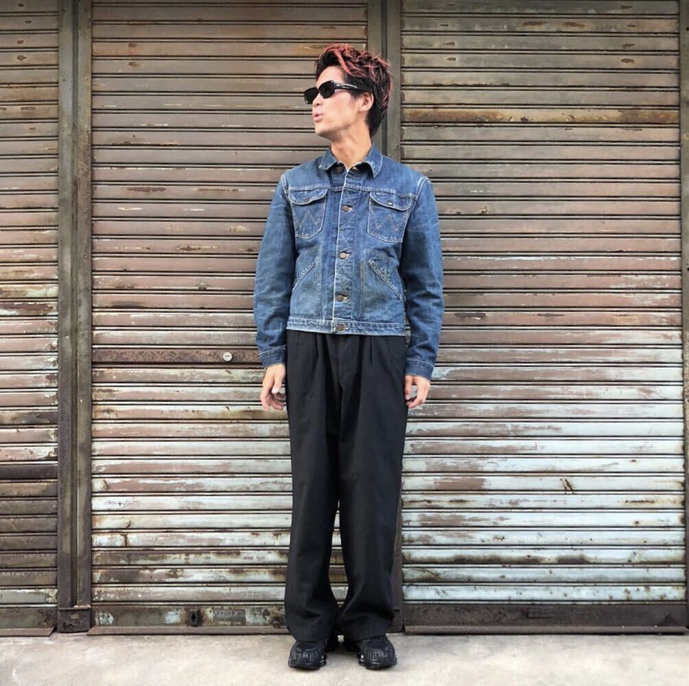 濃紺 60s USA製 WRANGLER BlueBell 24MJ ヴィンテージ デニム 濃紺 60s USA製 WRANGLER BlueBell 24MJ ヴィンテージ デニム
