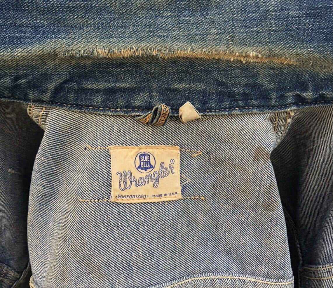 濃紺 60s USA製 WRANGLER BlueBell 24MJ ヴィンテージ デニム 濃紺 60s USA製 WRANGLER BlueBell 24MJ ヴィンテージ デニム