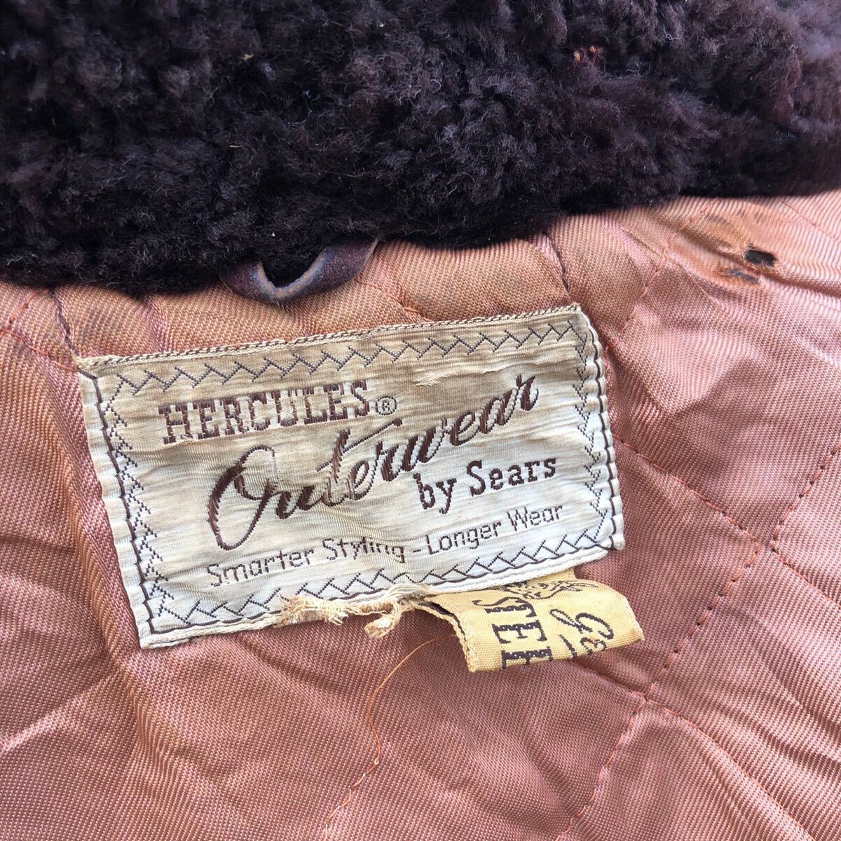 50s HERCULES 襟ボア ジャケット ヘラクレス レザー ステア 50s HERCULES 襟ボア ジャケット ヘラクレス レザー ステア