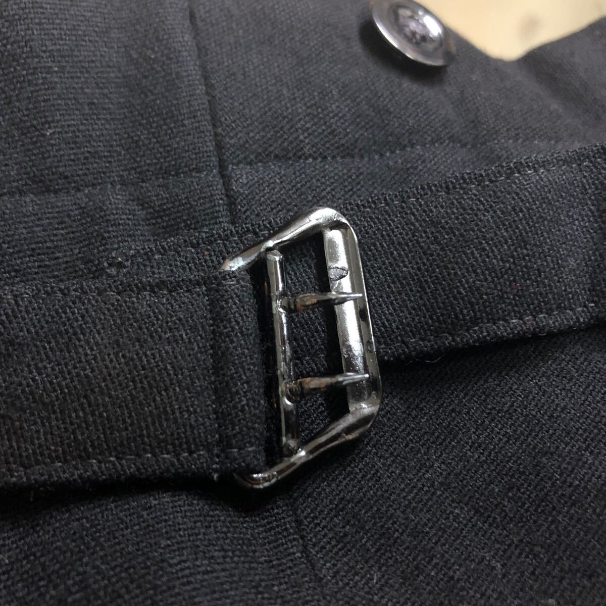 30s 40s Euro Vintage ウール スラックス 針刺し バックルバック 30s 40s Euro Vintage ウール スラックス 針刺し バックルバック