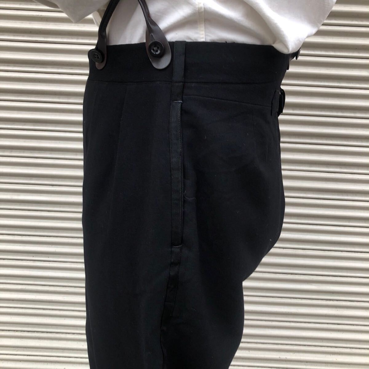 20s 30s Euro Vintage ウール スラックス 針刺し バックルバック 20s 30s Euro Vintage ウール スラックス 針刺し バックルバック