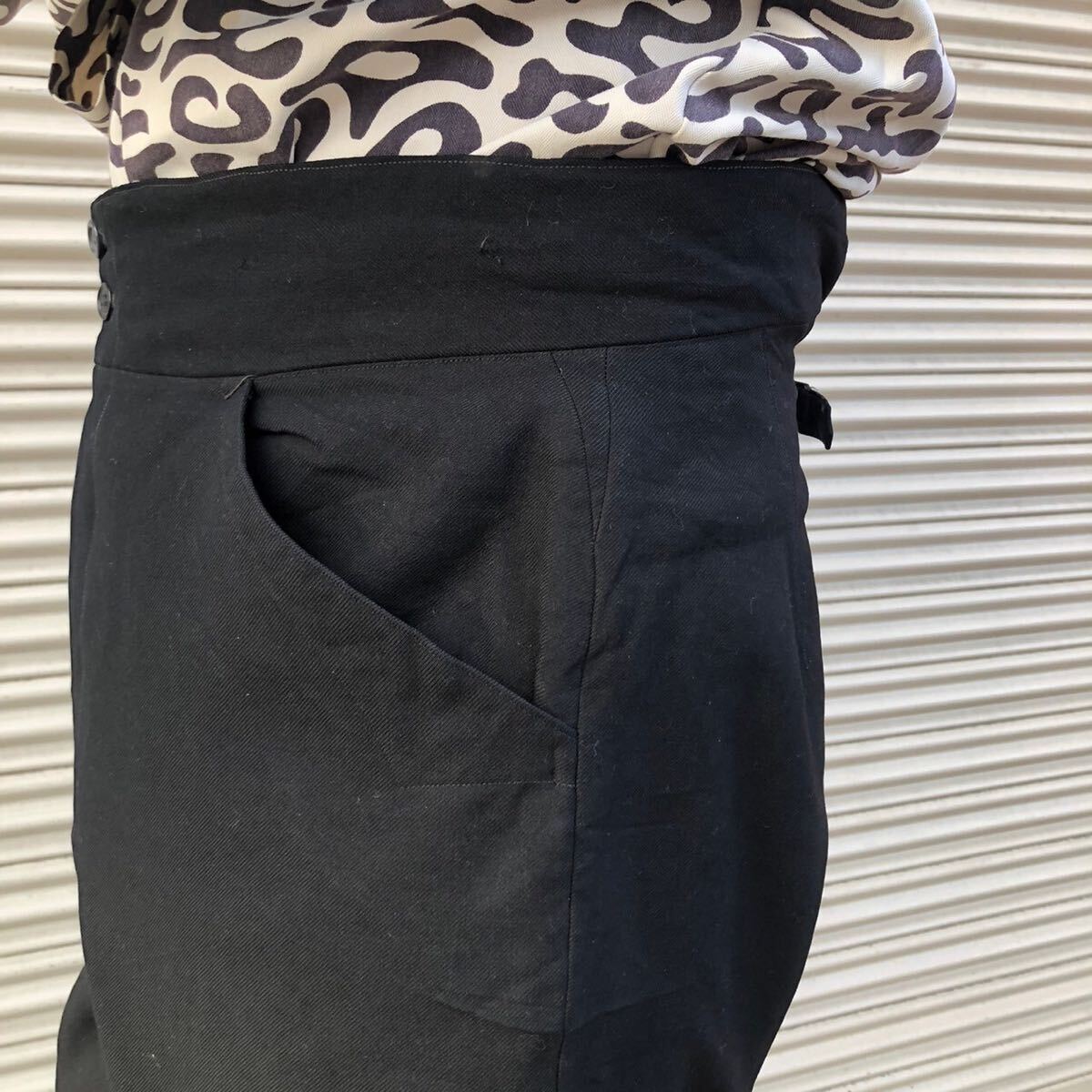 20s 30s Euro Vintage ウール スラックス 針刺し バックルバック 20s 30s Euro Vintage ウール スラックス 針刺し バックルバック