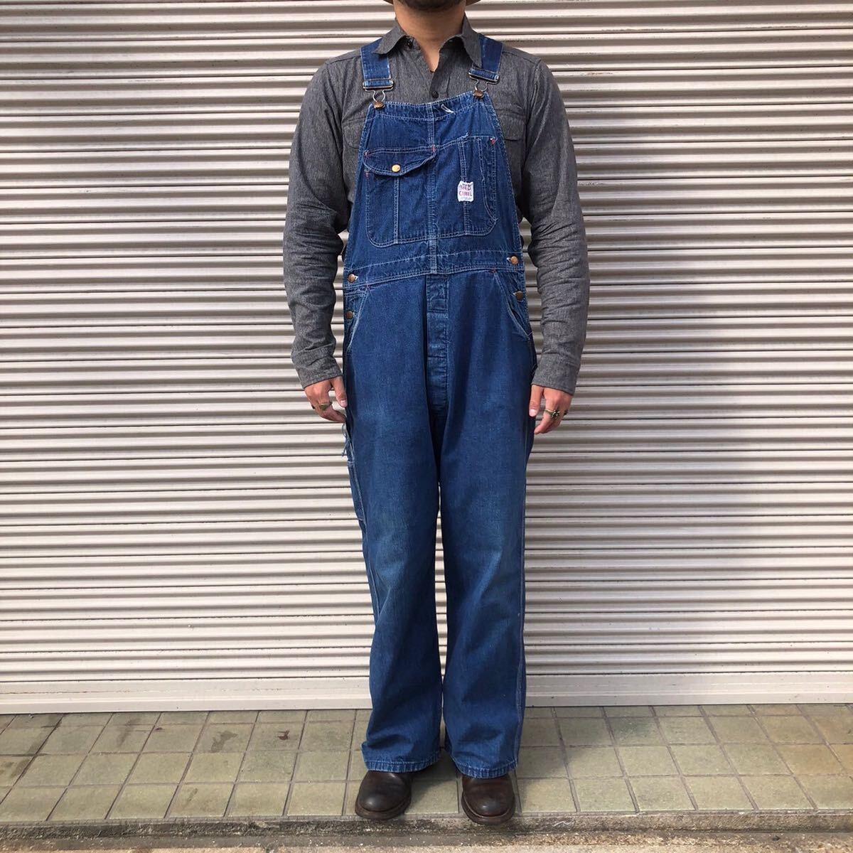 50s USA製 RED CAMEL ヴィンテージ デニム オーバーオール 50s USA製 RED CAMEL ヴィンテージ デニム オーバーオール