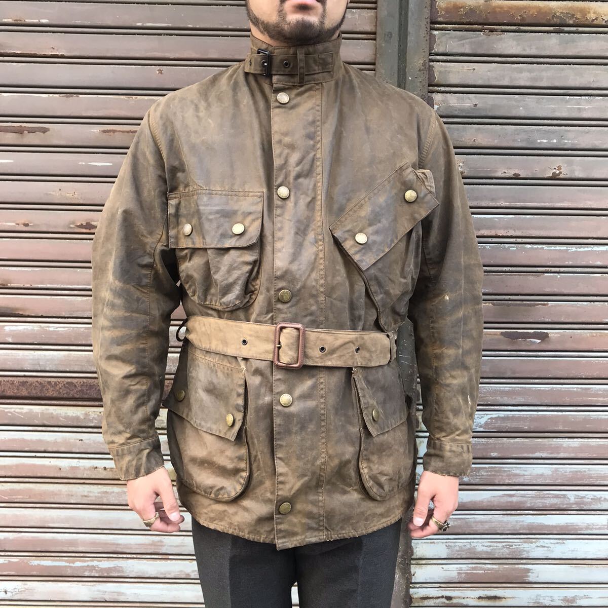 雰囲気抜群 90s 英国製 Barbour INTERNATIONAL SUIT バブアー 雰囲気抜群 90s 英国製 Barbour INTERNATIONAL SUIT バブアー