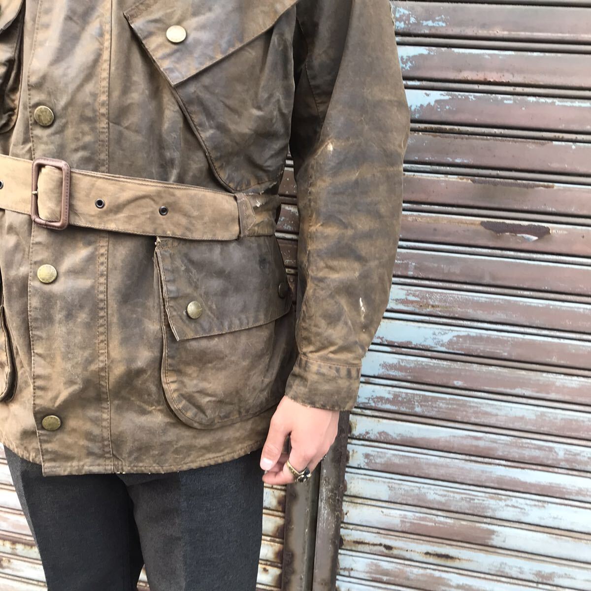 雰囲気抜群 90s 英国製 Barbour INTERNATIONAL SUIT バブアー 雰囲気抜群 90s 英国製 Barbour INTERNATIONAL SUIT バブアー