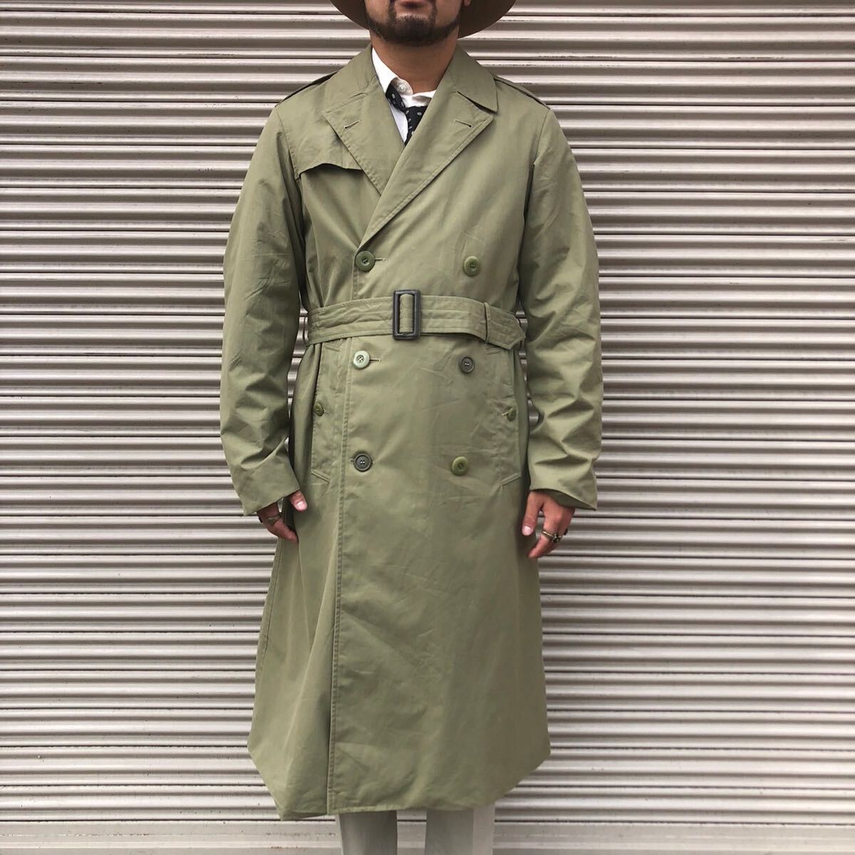 良品 70s French Army フランス軍 実物 オフィサー トレンチ 良品 70s French Army フランス軍 実物 オフィサー トレンチ