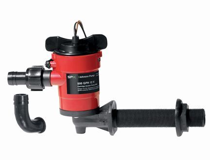 送料無料 ジョンソン JOHNSON ライブウェル エアレーター ポンプ L字型 500GPH Livewell Aerator Pump 500GPH 90°