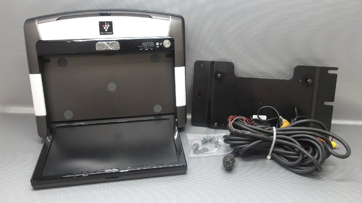 中古 アルパイン PCX-R3500B 10.2インチ プラズマクラスター フリップダウンモニター / ヴォクシー ZRR75W (棚6432-D209)