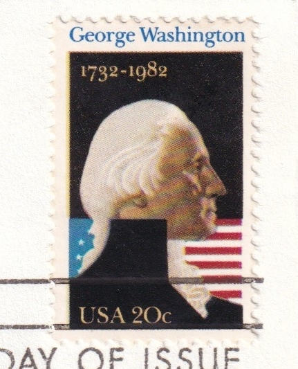 [FDC] well-known person : George * Washington (1982 year )( America ) real .t4354