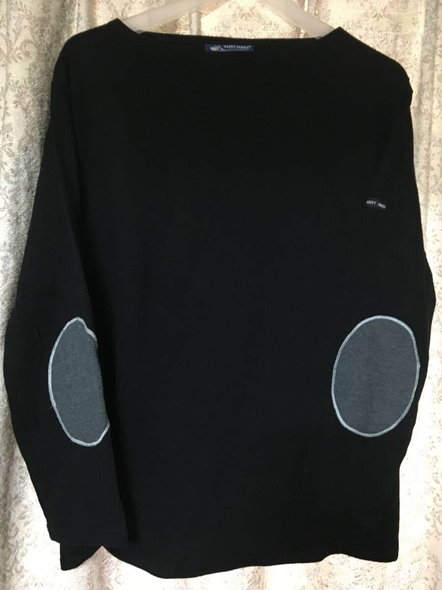 セントジェームス　エルボーパッチ　T4 M　ブラック　黒　長袖Tシャツ　カットソー　ロンT