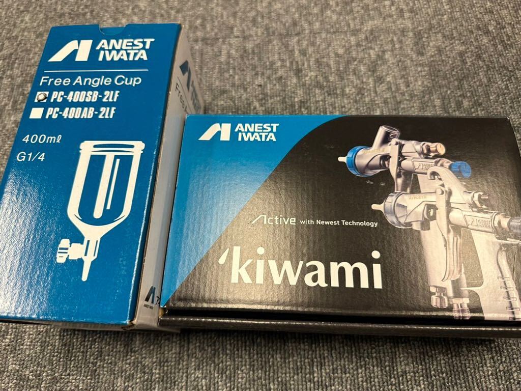 ane -stroke Iwata ultimate . spray gun KIWAMI-1-13B10 + cup PC-400SB-2LF set / kiwami RTiwata sheet metal painting paints 