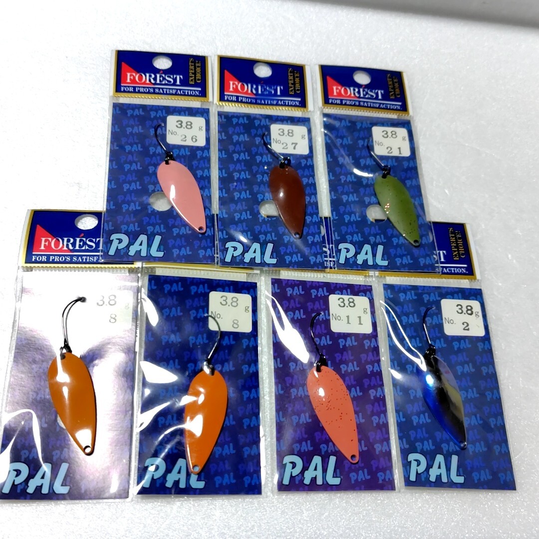 【新品未開封】フォレスト Forest パル PAL 3.8g 7枚セット エリア 管釣り 渓流 限定 オリカラ 管理釣り場 トラウト 