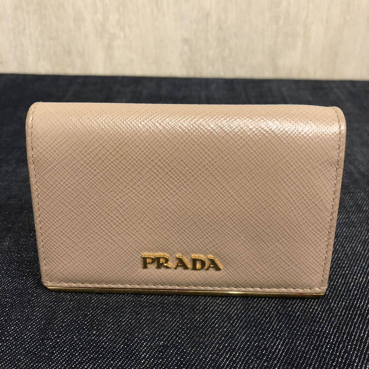 PRADA】プラダ☆カードケース ピンク ベージュ レディース PRADA】プラダ☆カードケース ピンク ベージュ レディース