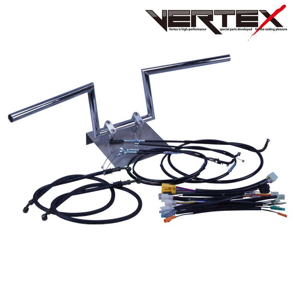 Z400FX アップ ハンドルセット ロボハン アップ 15cm ブラックワイヤー ブラックブレーキホース