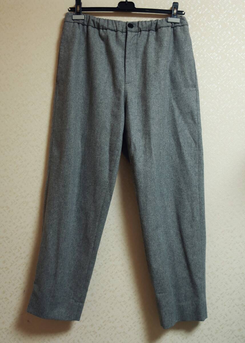 ジルサンダープラス JIL SANDER＋ 定番メルトンウールパンツ グレー サイズ48 ルークメイヤー