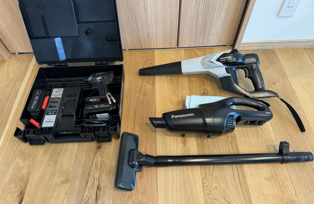 パナソニック インパクトドライバーEZ76A1LJ2G-B ブロア 掃除機セット!! 送料無料!!