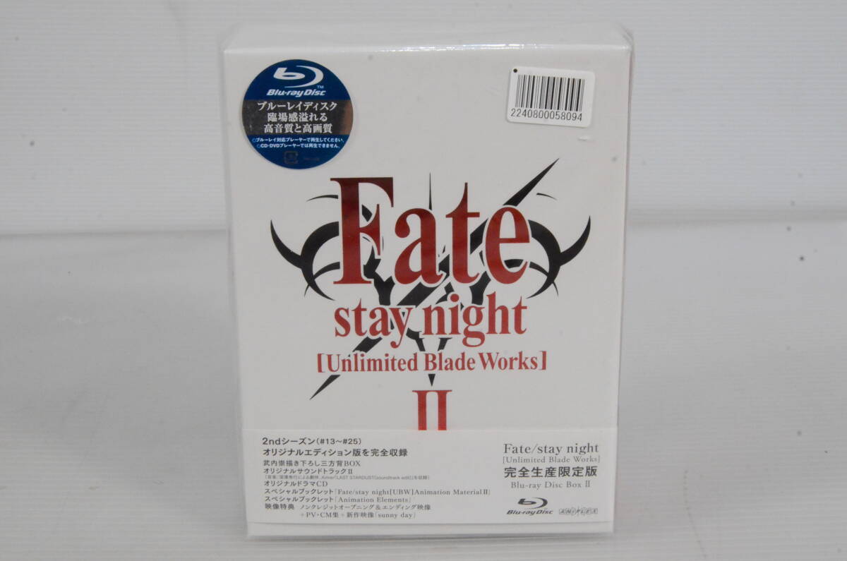  не использовался BD аниме Fate/stay night [Unlimited Blade Works] Blu-ray Disc Box II совершенно производство ограниченая версия Blue-ray feito/ стойка Night X029