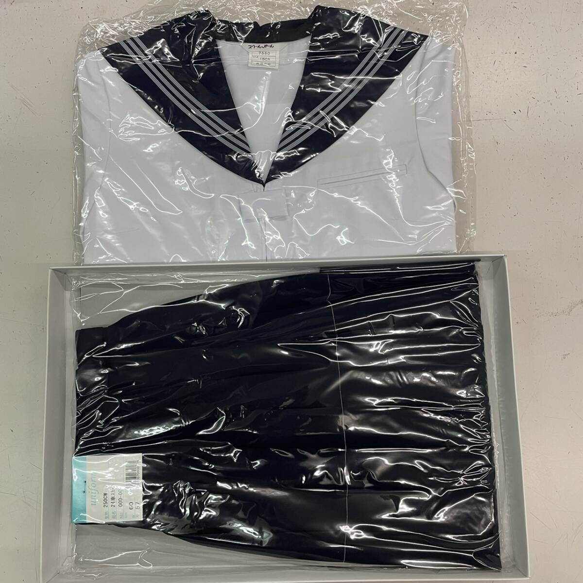 スクールパール 半袖セーラー服 クルマヒダ サマースカート 上下 スクールパール 半袖セーラー服 クルマヒダ サマースカート 上下