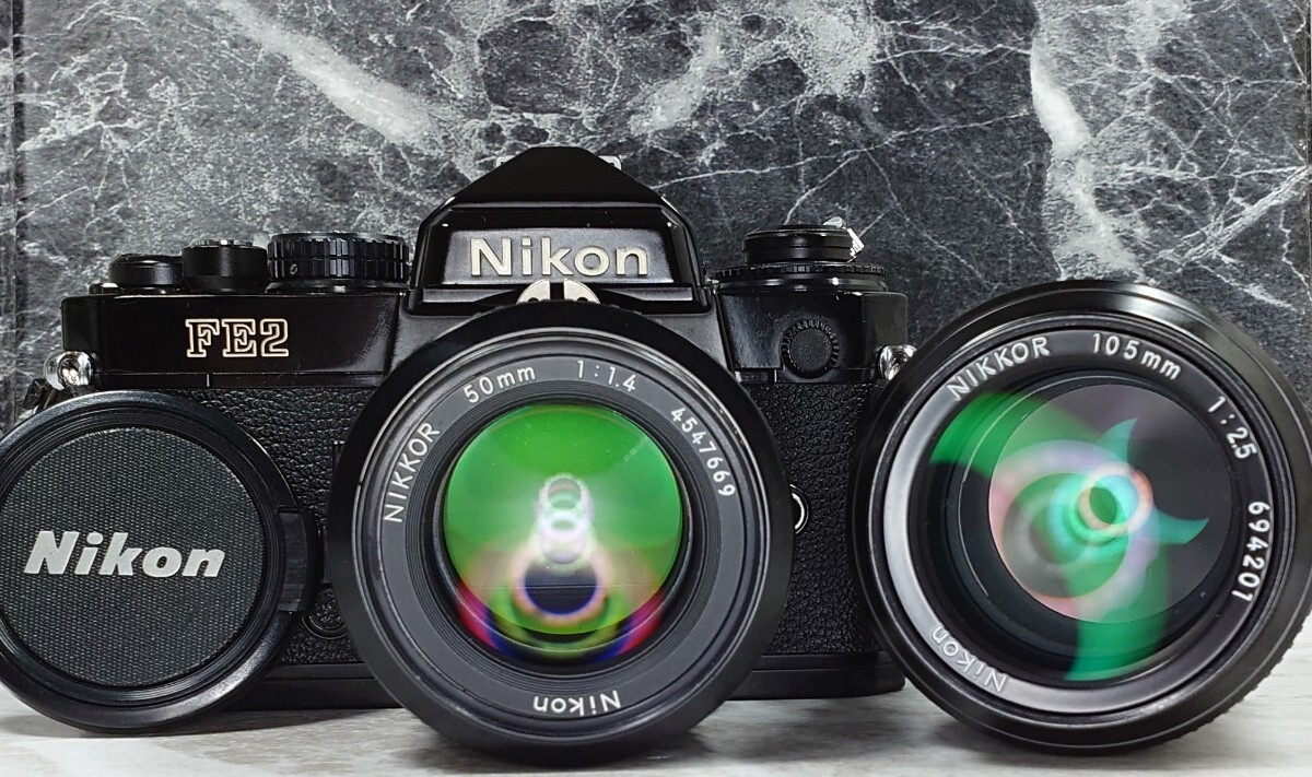Nikon FE2 ブラック NIKKOR 50mm 1:1.4 フィルムカメラ レンズ Nikon FE2 ブラック NIKKOR 50mm 1:1.4 フィルムカメラ レンズ