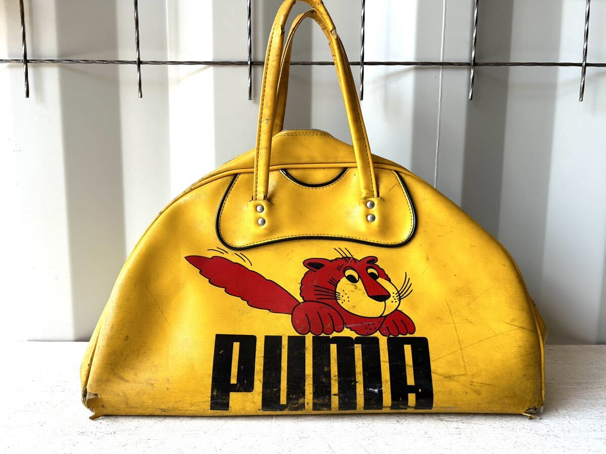 珍品 PUMA ボストンバッグ ビンテージ プーマ 古着 昭和レトロ 珍品 PUMA ボストンバッグ ビンテージ プーマ 古着 昭和レトロ