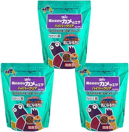 送料無料　キョーリン 超おおきなカメのエサ ハイパークリア　600g　×　３袋セット　　　　　　　　　　　　　　　　　　??