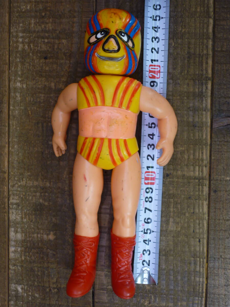 独特な VINTAGE 悪役 タイガーマスク ソフビ 当時物 ユニバーサルマスク ソフビ