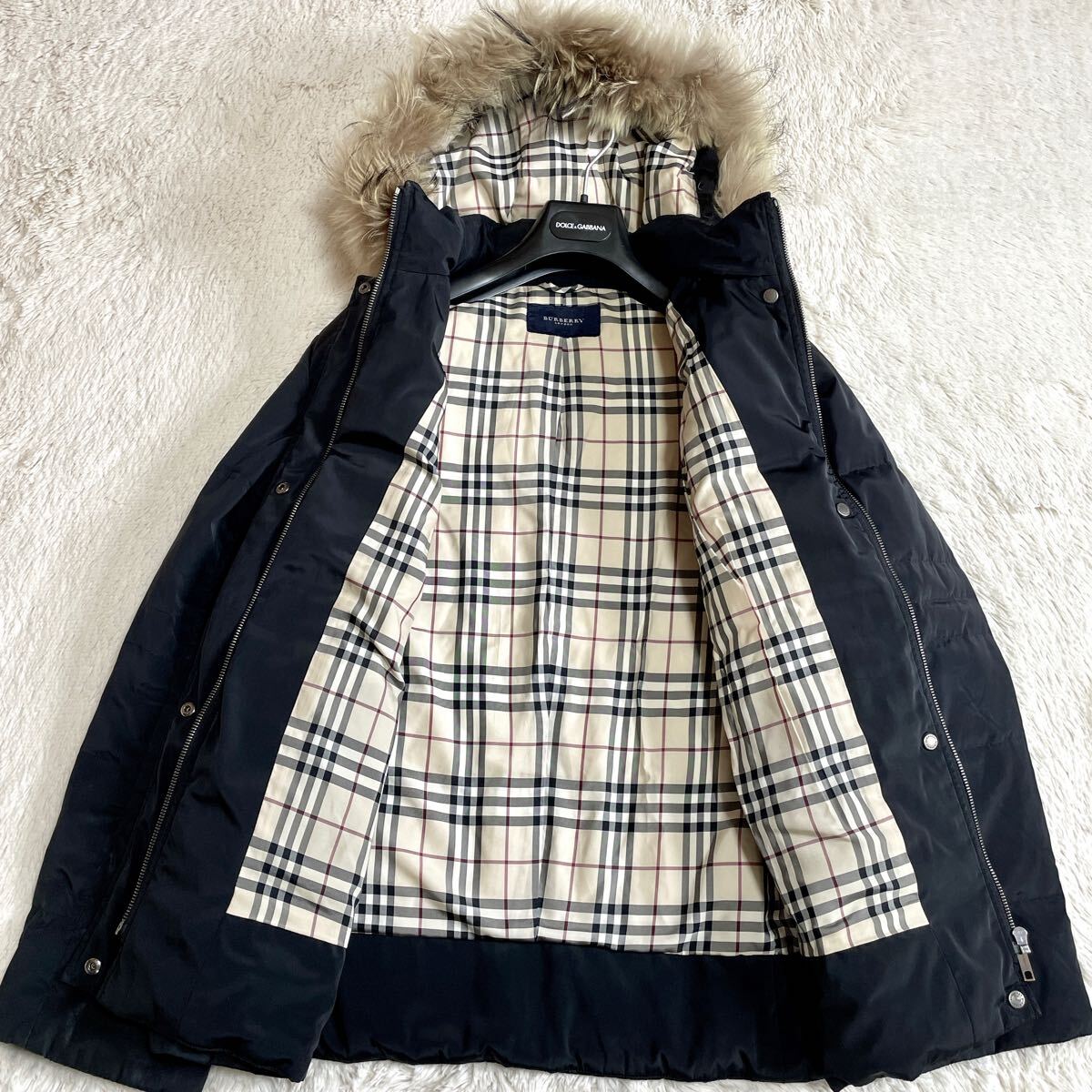 美品 大きいサイズ 3L BURBERRY ラクーンファー ダウン 美品 大きいサイズ 3L BURBERRY ラクーンファー ダウン