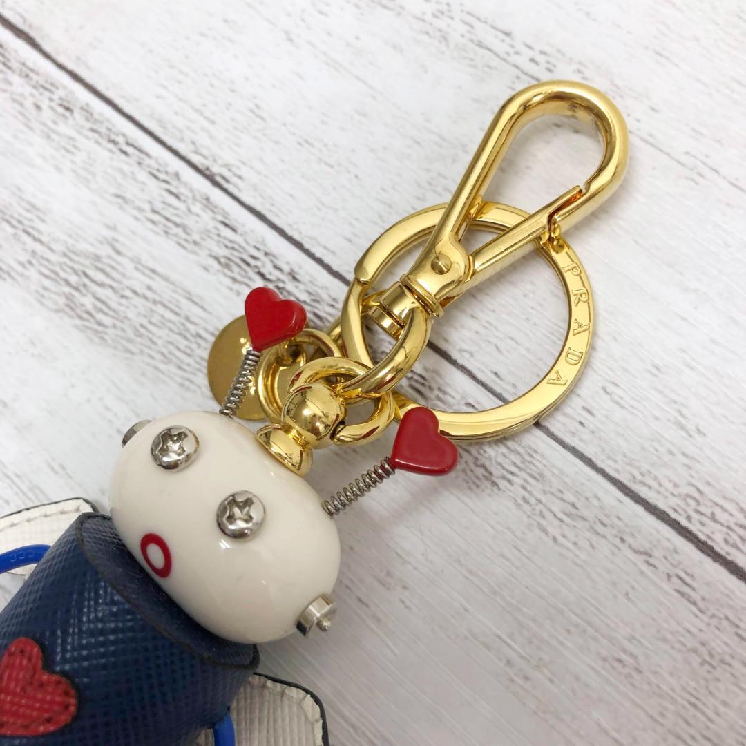 美品】プラダ キーホルダー キーリング ロボット エンジェル 美品】プラダ キーホルダー キーリング ロボット エンジェル