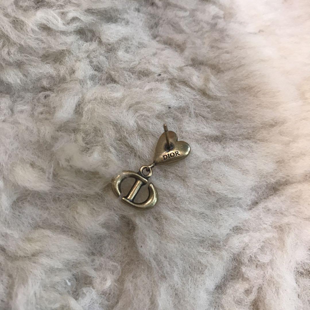美品 Christian Dior ピアス ハート パール ヴィンテージ金具 美品 Christian Dior ピアス ハート パール ヴィンテージ金具