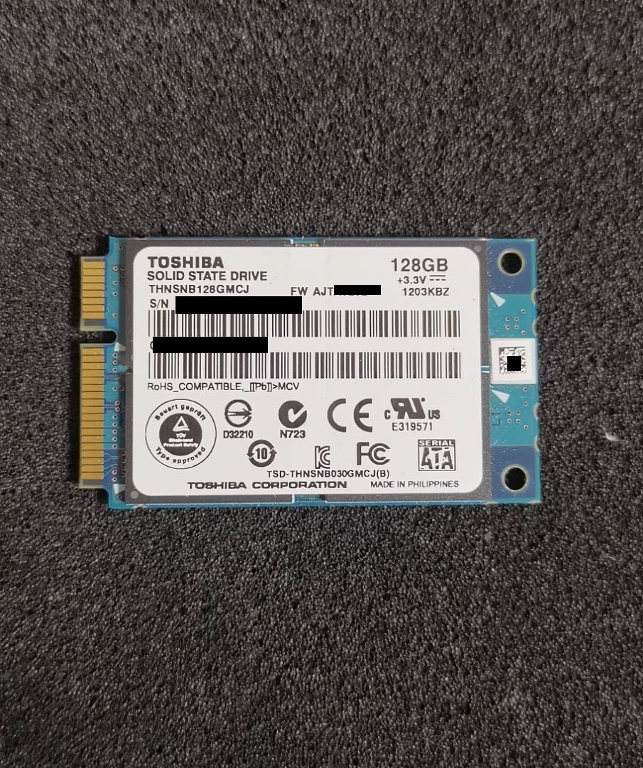 ((使用時間96時・1枚限定！)) TOSHIBA SSD 128GB THNSNB128GMCJ mSATA