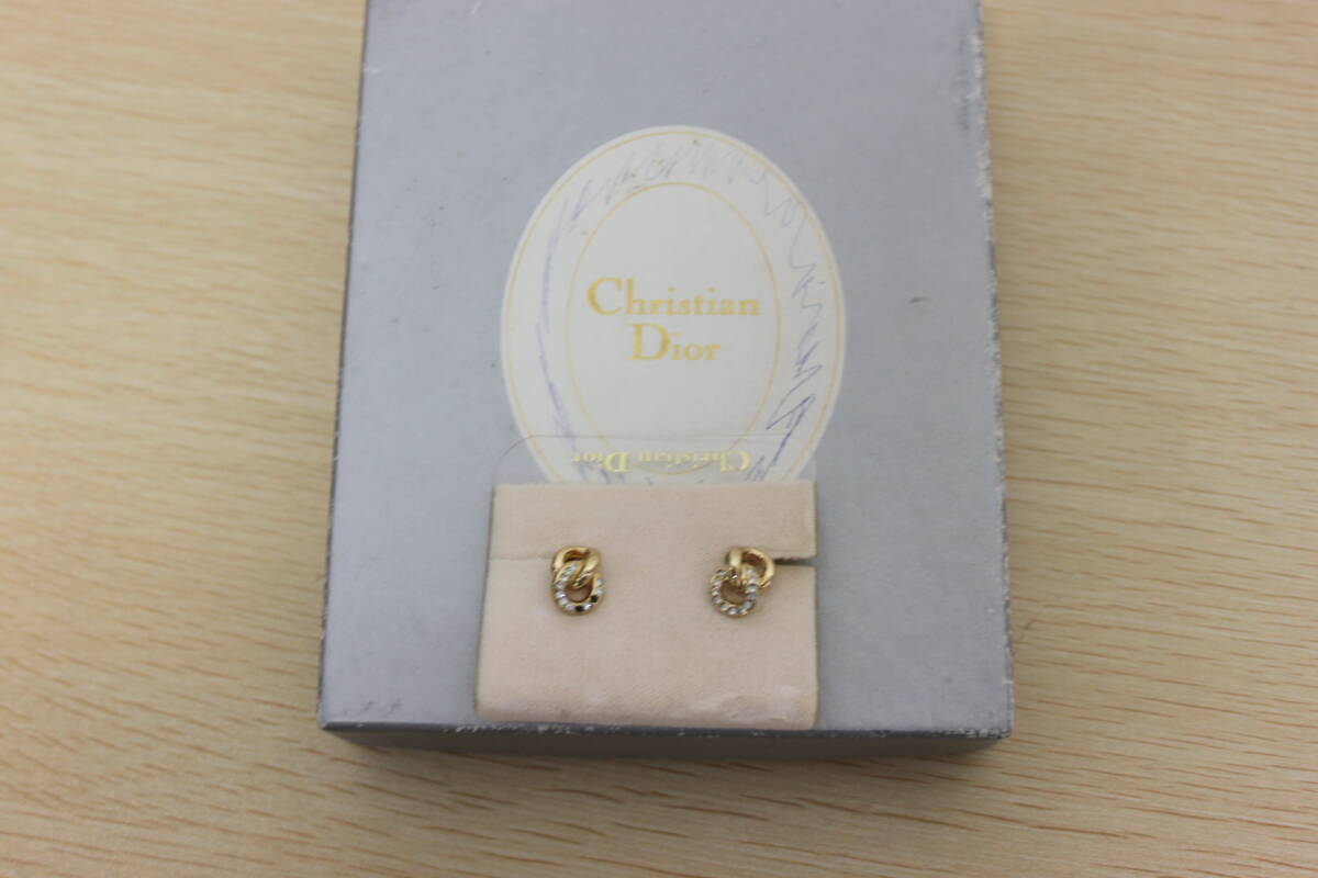〇中古品 保管品 Christian Dior クリスチャンディオール イヤリング ゴールド アクセサリー/激安1円スタート
