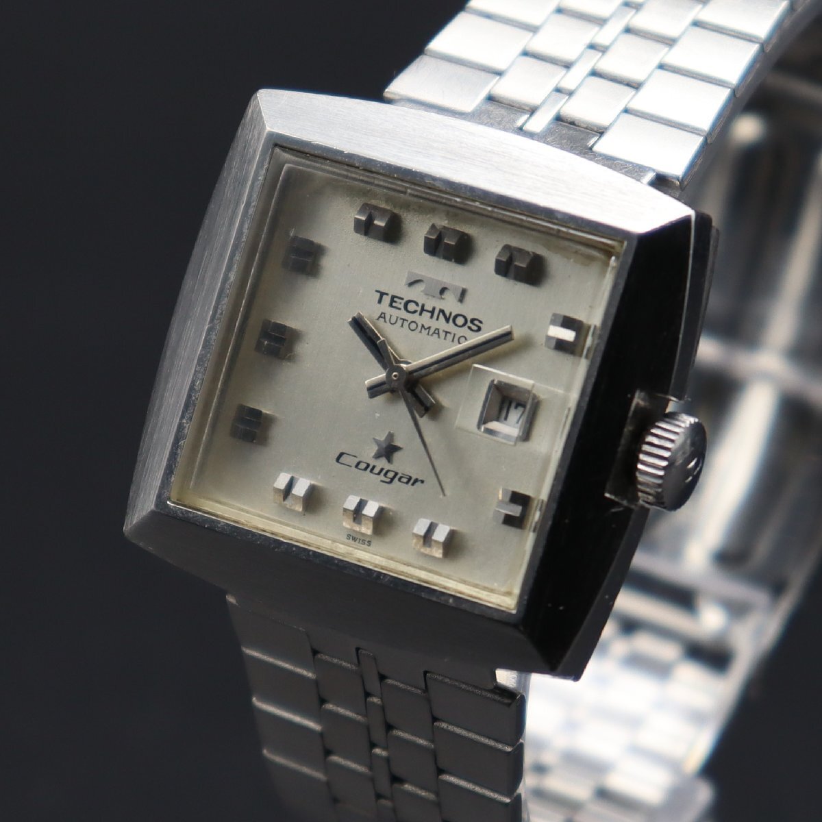 Vintage TECHNOS Cougar 自動巻き テクノス・クーガー Yahoo!オークション - TECHNOS Cougar テクノス クーガー 自動