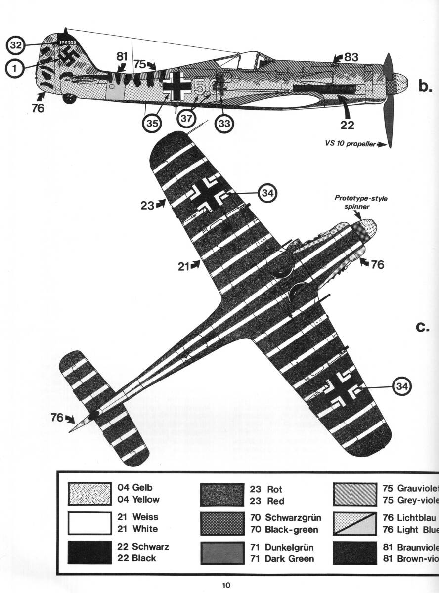 Experten Decals， No. 3 JV44， JG6 and JG1 Fw 190D's