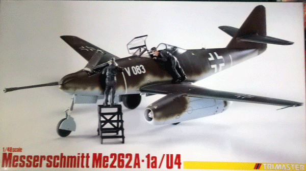 TRIMASTER/1/48/ドイツ空軍メッサーシュミットMe-262 A-1a/U4、50㎜機関砲搭載重ジェット戦闘機/未組立品