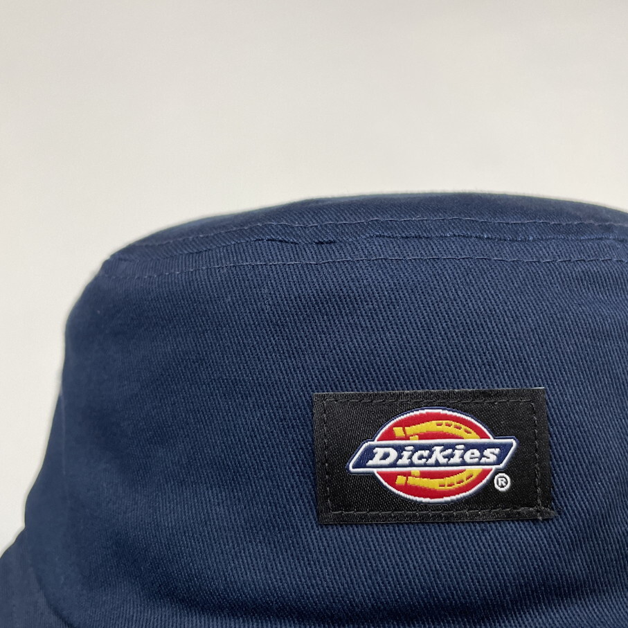 Dickies ネイビー バケットハット アウトドア キャンプ ゴルフ 帽子 バイク スポーツ レトロ ロゴブラックワッペン ディッキーズ_画像4