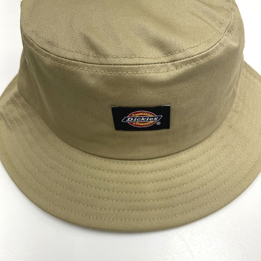 Dickies ベージュ バケットハット アウトドア キャンプ ゴルフ 帽子 バイク スポーツ レトロ ロゴブラックワッペン ディッキーズ_画像3