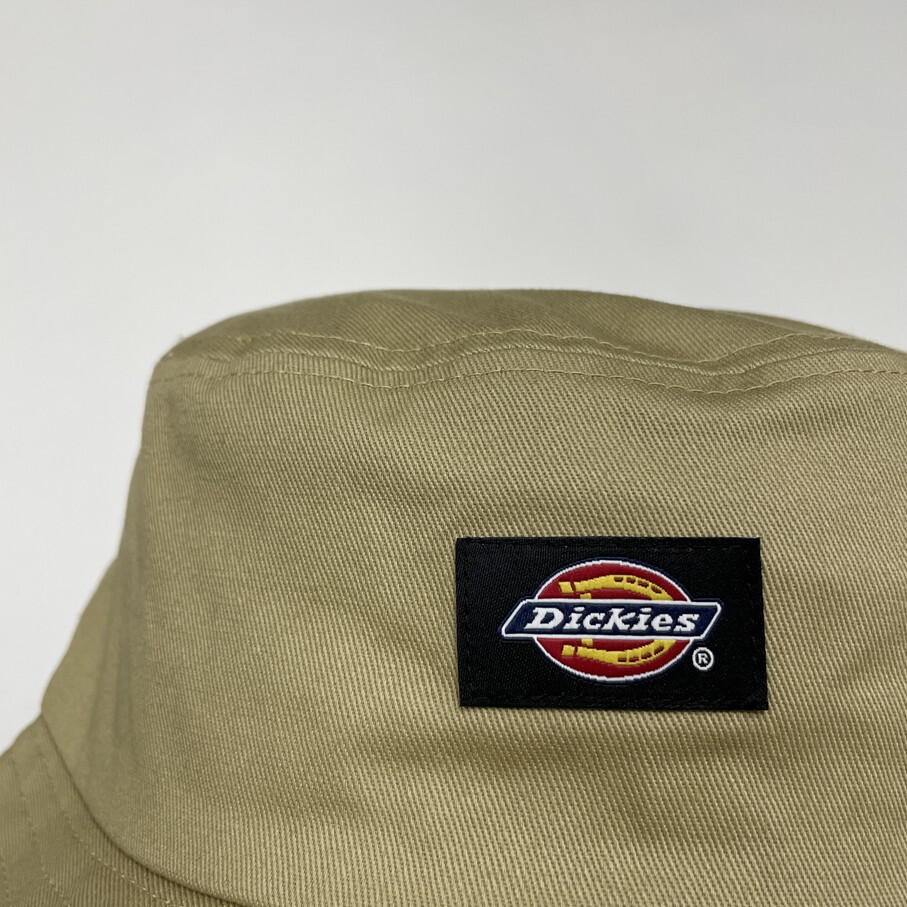 Dickies ベージュ バケットハット アウトドア キャンプ ゴルフ 帽子 バイク スポーツ レトロ ロゴブラックワッペン ディッキーズ_画像4