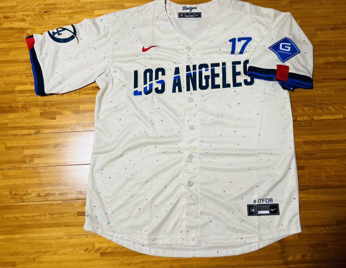 MLB ドジャース　大谷翔平　シティコネクト　ユニフォーム　Mサイズ スポンサーロゴ付き