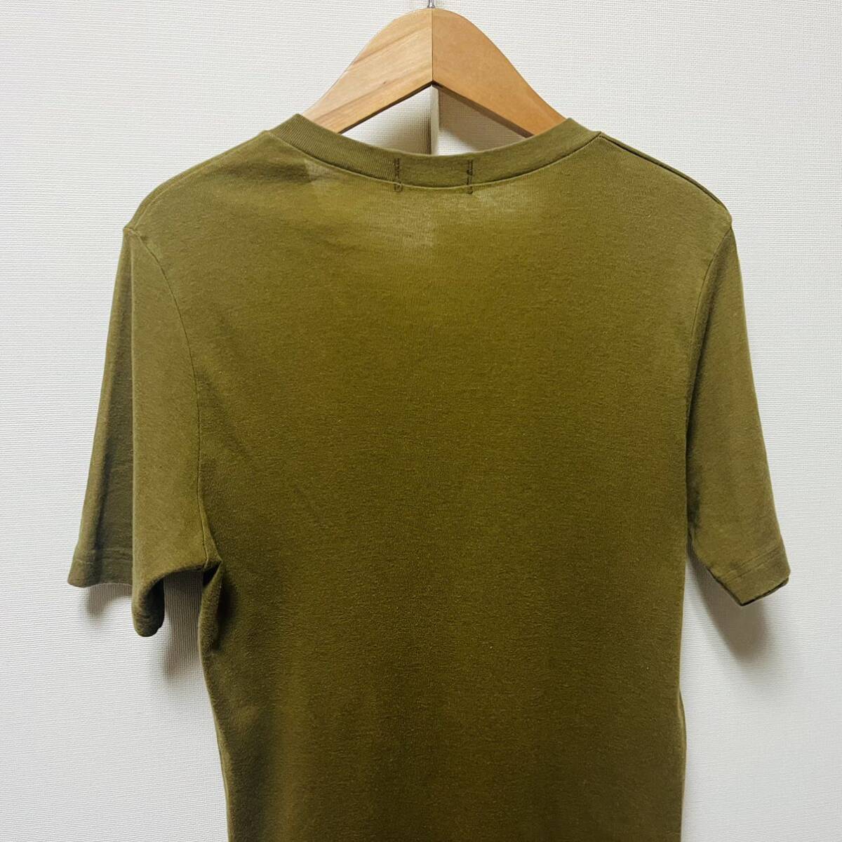 HELMUT LANG GUNZE 半袖Tシャツ ヘルムートラング オリーブ V HELMUT LANG GUNZE 半袖Tシャツ ヘルムートラング オリーブ V