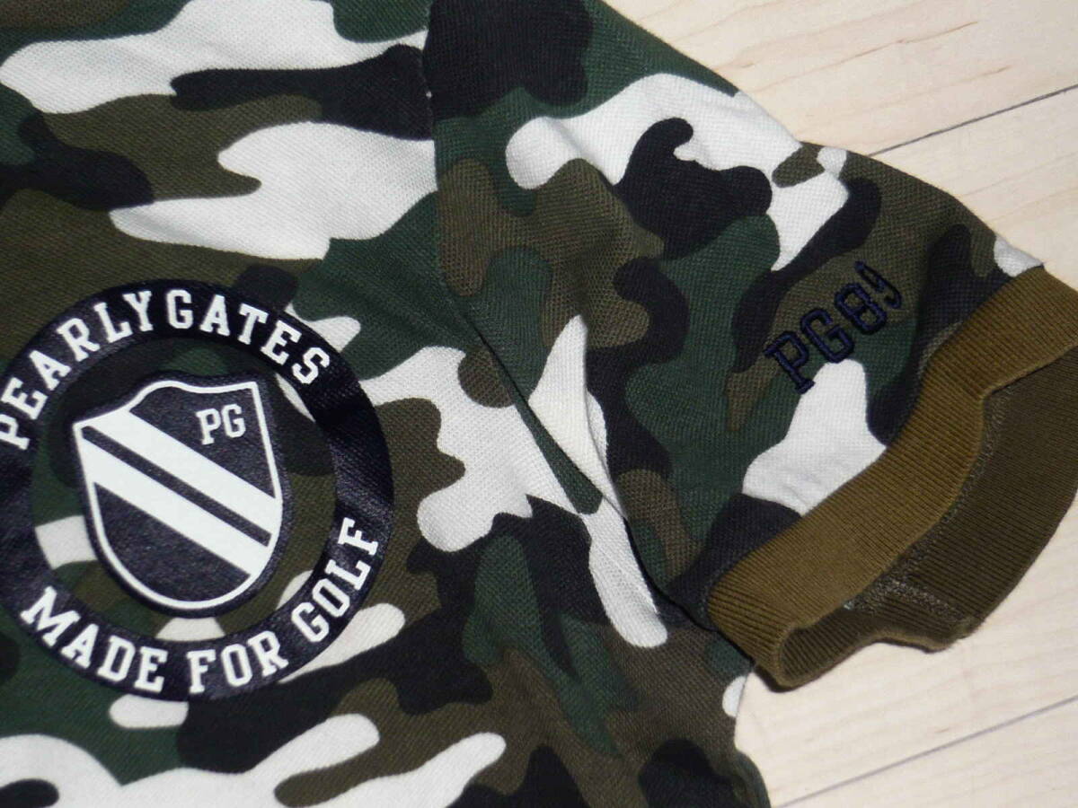 希少】パーリーゲイツ カモフラージュ柄ポロシャツ サイズ5 希少】パーリーゲイツ カモフラージュ柄ポロシャツ サイズ5