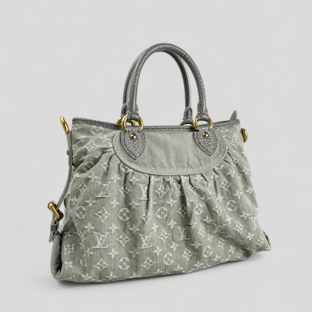 未使用■ルイ?ヴィトン■ モノグラムデニム ネオカビィMM 2WAY?BAG ショルダーバッグ グリ M95837