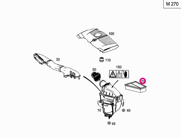 ベンツ CLAシューティングブレーク(C117) 117942用 エアフィルター Mercedes-Benz メルセデス?ベンツ