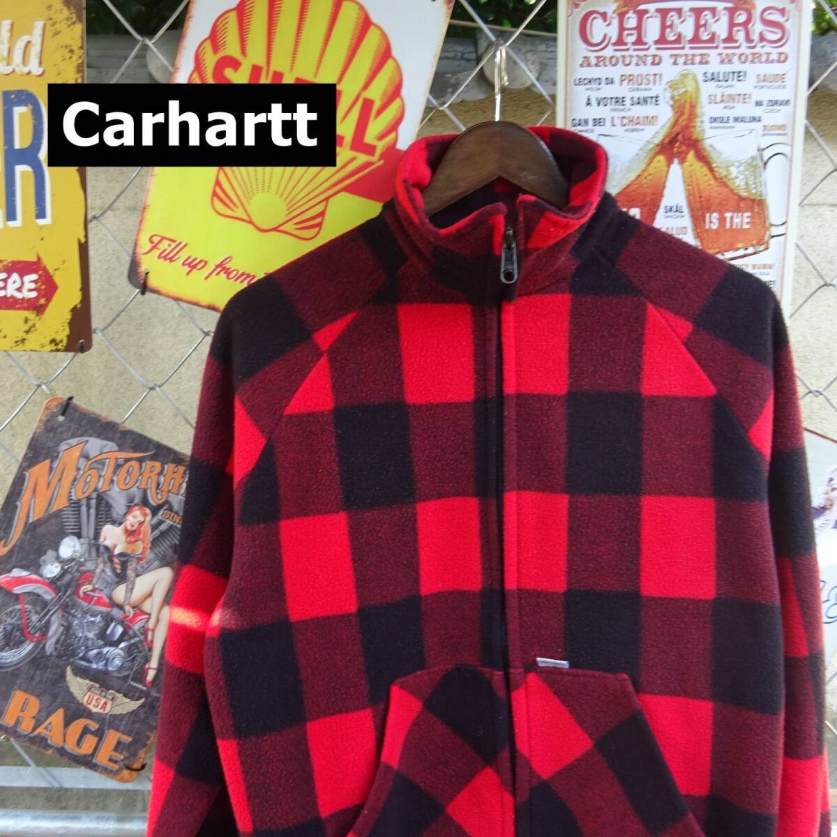 80s Carhartt カーハート USA製 フリース ジップアップ 80s Carhartt カーハート USA製 フリース ジップアップ