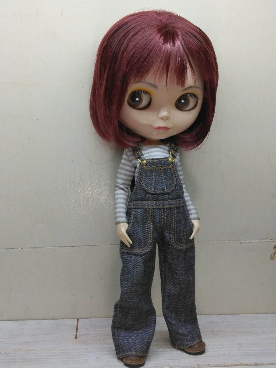 デニムオーバーオール922　ネオブライス　リカちゃん　オビツ　ピュアニーモ　ハンドメイド　アウトフィット　Blythe outfit