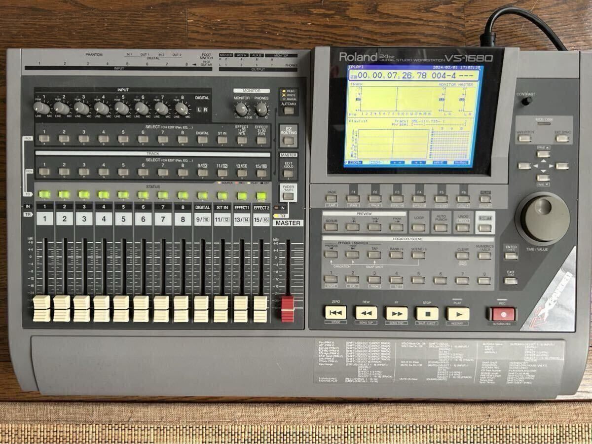 Roland ローランド VS-1680 MTR 中古品 YAMAHA QX5 RX15 2点おまけ付き