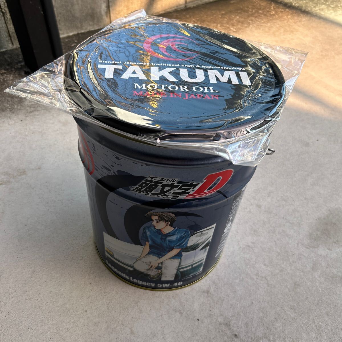 TAKUMIオイル　イニシャルDコラボ　空ペール缶
