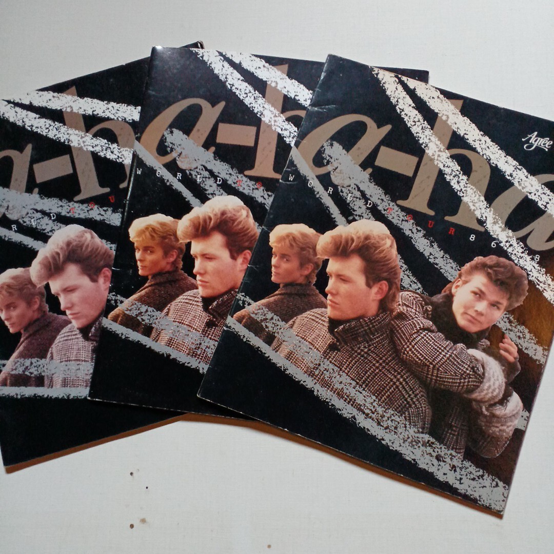 a-ha ワールドツアー　WORLD TOUR 86～87　パンフ　日米英　三種類 3冊