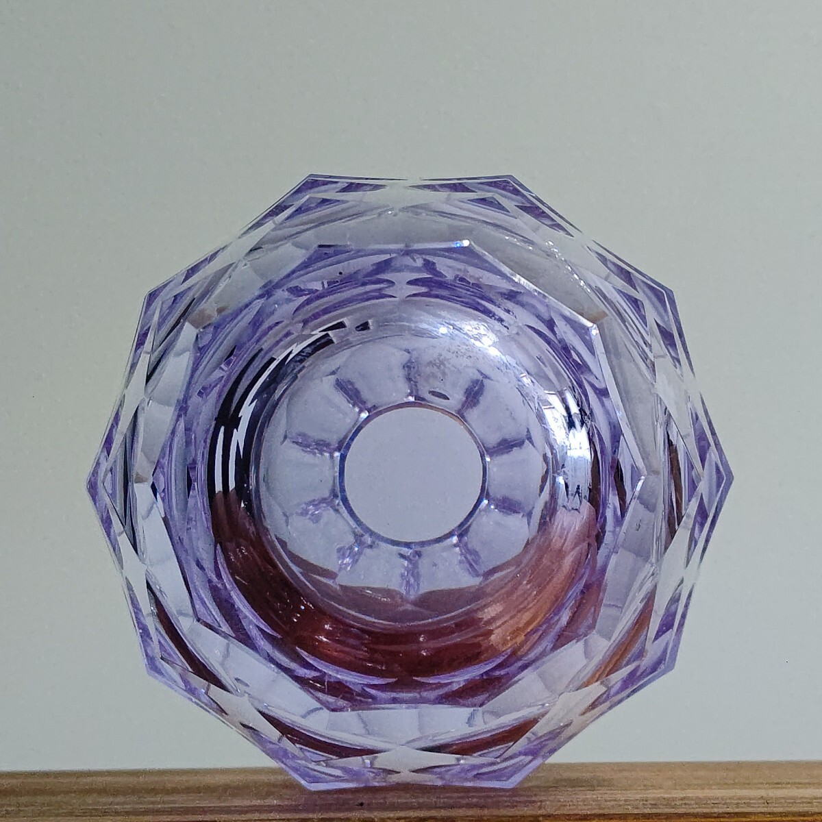 HOYA CRYSTAL ホヤ クリスタル 保谷 パープル 紫 色付 花瓶 HOYA CRYSTAL ホヤ クリスタル 保谷 パープル 紫 色付 花瓶