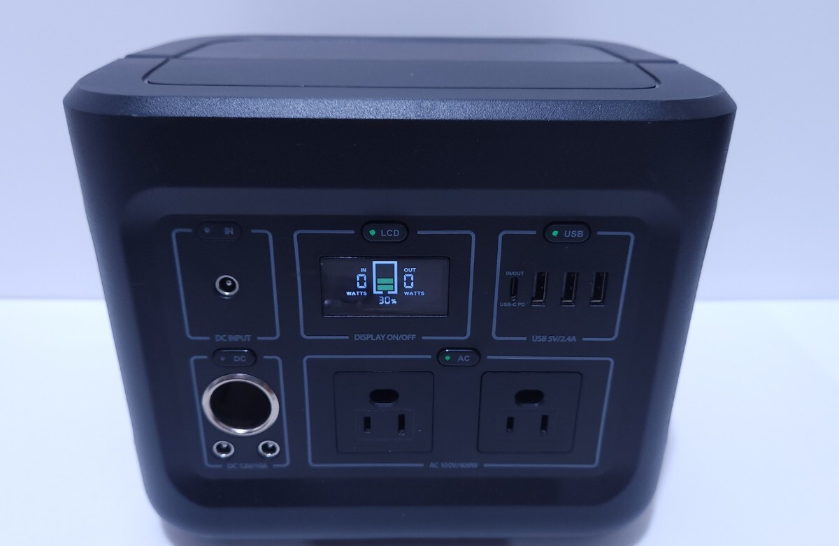 動作品 大容量 420W 出力　ポータブル電源 ステーション,キャンプ ,動作確認済 (D-38)
