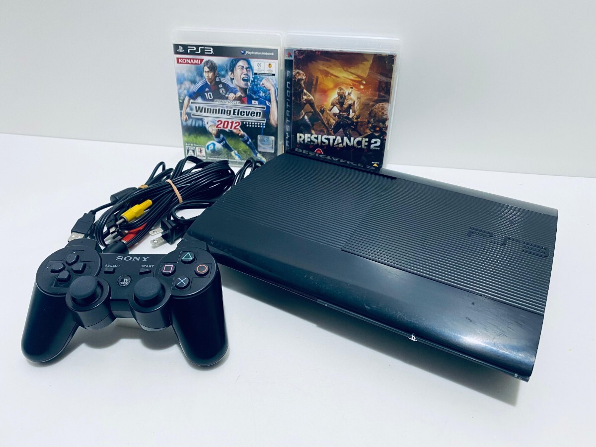 美品/動作品 SONY ソニー PlayStation3 PS3本体 CECH-4000B FW 4.78 250GB ブラック プレステ3 ゲームソフト セット 希少品(D-46)